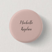 Rose Gold Moderner Beruflicher Exklusivname Button (Vorderseite)