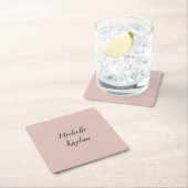 Rose Gold Moderner Beruflicher Exklusivname Rechteckiger Pappuntersetzer (Vor Ort)