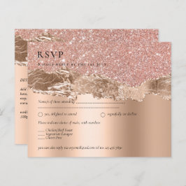 Rose Gold Moderner Glamour Hochzeitsempfang