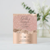 Rose Gold Moderner Glamour Hochzeitsempfang (Stehend Vorderseite)