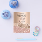 Rose Gold Moderner Glamour Hochzeitsempfang Flyer (Einzeln)