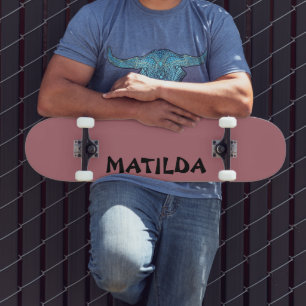 Rose Gold Moderner Name   Stilvolle Trendy Skateboard
