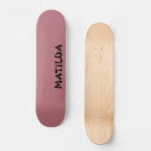 Rose Gold Moderner Name | Stilvolle Trendy Skateboard (Vorderseite)