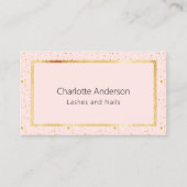 Rose gold Moderner QR-Code Visitenkarte (Vorderseite)