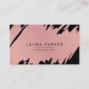 Rose Gold Moderner Spritzer Beruflich Elegante Visitenkarte