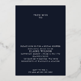 Rose Gold Modernes Brautparty Folieneinladung