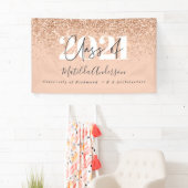 Rose gold Modernes Drehbuch Stilvolles Abschluss B Banner (Insitu)