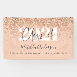 Rose gold Modernes Drehbuch Stilvolles Abschluss B Banner