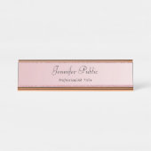 Rose Gold Modernes Template Beruflich Elegant Schreibtischnamensplakette (Vorderseite )