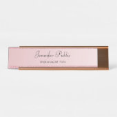 Rose Gold Modernes Template Beruflich Elegant Schreibtischnamensplakette (Vorderseite )