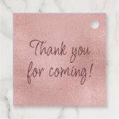 Rose Gold Monogram 16 . Geburtstag Geschenkanhänger (Rückseite)