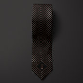 Rose Gold Monogram Diamond Pattern Neck Tie Krawatte