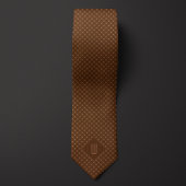 Rose Gold Monogram Diamond Pattern Neck Tie Krawatte