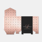 Rose Gold Monogram Elegant Wedding Favor Box Geschenkschachtel (Ungefaltet)