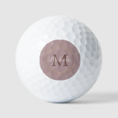 Rose Gold Monogram Elegante Moderne Vorlage Golfball (Vorderseite)