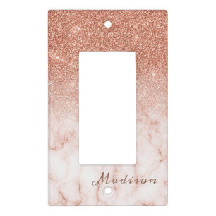Rose Gold Monogram Glitzer Marble Hübsch Girly