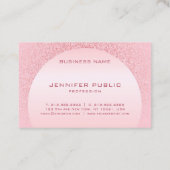 Rose Gold Monogram Moderne elegante Vorlage Visitenkarte (Rückseite)