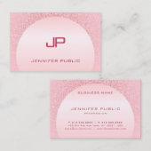 Rose Gold Monogram Moderne elegante Vorlage Visitenkarte (Vorne/Hinten)