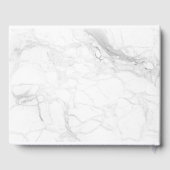 Rose Gold Monogram + Romantischer Schriftart Gästebuch (Rückseite)