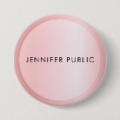 Rose Gold Monogram Template Elegant Moderne große Button (Vorderseite)