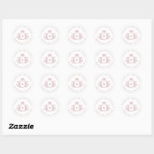 Rose Gold Monogram Wedding Dankeschön Sticker (Blatt)
