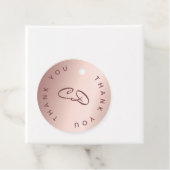Rose gold monogramm initiale Geburtstag danke Geschenkanhänger (Beispiel)