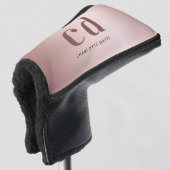 Rose Gold Monogramm Initialen individuelle Name Lu Golf Headcover (3/4 Vorderseite)