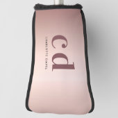 Rose Gold Monogramm Initialen individuelle Name Lu Golf Headcover (Rotieren 90)