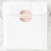 Rose Gold monogramm Paar Initialen Hochzeit Runder Aufkleber (Tasche)