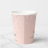 Rose gold monogramm pappbecher (Rechts)