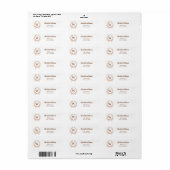 Rose Gold-Monogramm-Rücksendeadresse (Vorne)