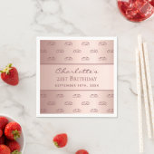 Rose Gold-Monogramm-Schrift Serviette (Beispiel)