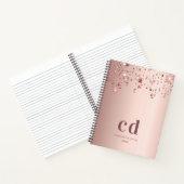 Rose Gold Monogramm Sterne Notizblock (Innenseite)