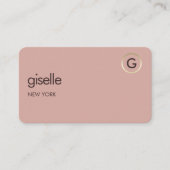Rose Gold Monogramm Visitenkarte (Vorderseite)