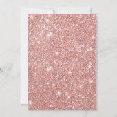 Rose Gold Moon Kinderdusche Einladung für Mädchen (Rückseite)