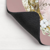 Rose Gold Moon Monogramm Name Handschrift Maus Pa Mousepad (Ecke)