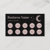 Rose Gold Moon Star Energy Healer Loyalty Card Treuekarte (Vorderseite)