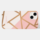Rose Gold Mosaik Case-Mate iPhone Hülle (Rückseite (Horizontal))