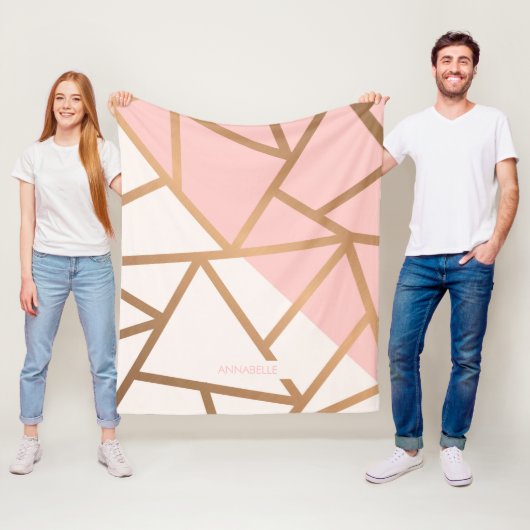 Rose Gold Mosaik Fleecedecke (Beispiel)