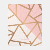 Rose Gold Mosaik Fleecedecke (Vorderseite)