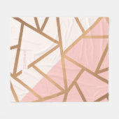Rose Gold Mosaik Fleecedecke (Vorderseite (Horizontal))