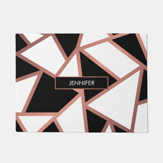 Rose Gold Mosaik Fußmatte (Vorderseite)