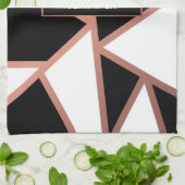 Rose Gold Mosaik Geschirrtuch (Gefaltet)