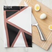 Rose Gold Mosaik Geschirrtuch (Viertel Falte)