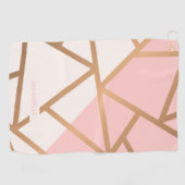 Rose Gold Mosaik Golfhandtuch (Horizontal)