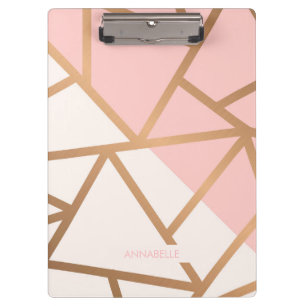 Rose Gold Mosaik Klemmbrett