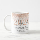 Rose Gold Multi-Foto Abschluss Glitzer Foto Kaffeetasse (Links)