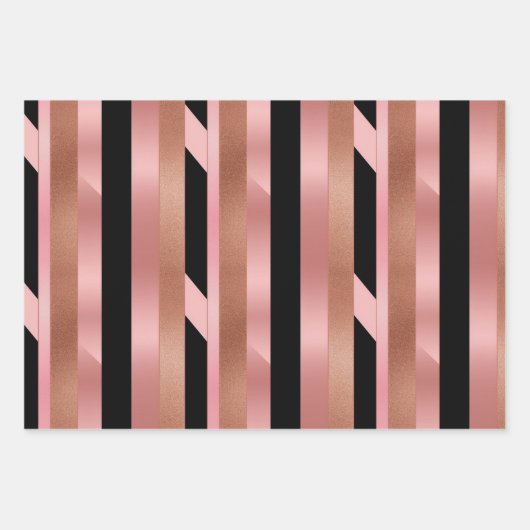 Rose Gold Muster Geschenkpapier Set (Vorderseite 3)