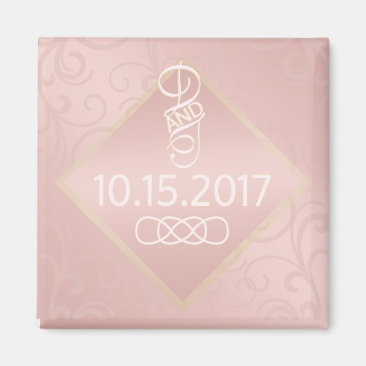 Rose Gold Muster Keepake Magnet (Vorne)