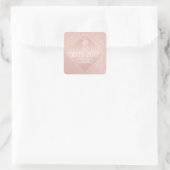 Rose Gold Muster Save the Date Sticker (Tasche)